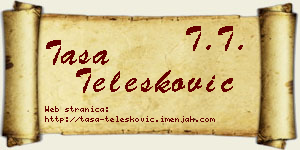 Tasa Telesković vizit kartica